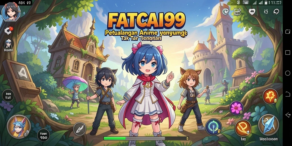 Tangkapan layar gameplay menarik FATCAI99 dengan karakter anime.