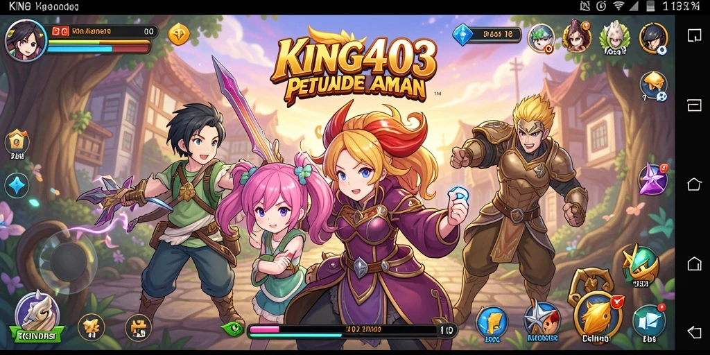 Tampilan gameplay KING403 yang penuh aksi dan warna-warni.