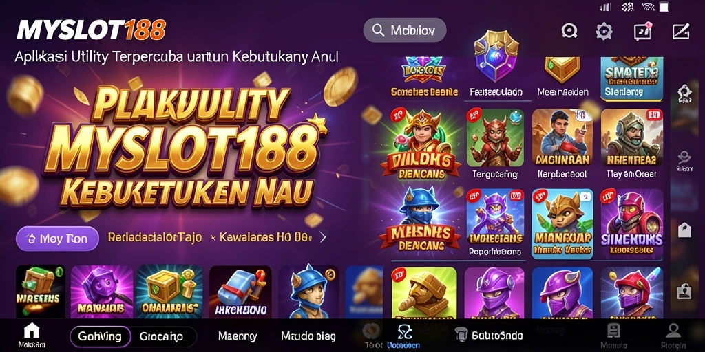 Tampilan antarmuka MYSLOT188 yang intuitif dan modern.