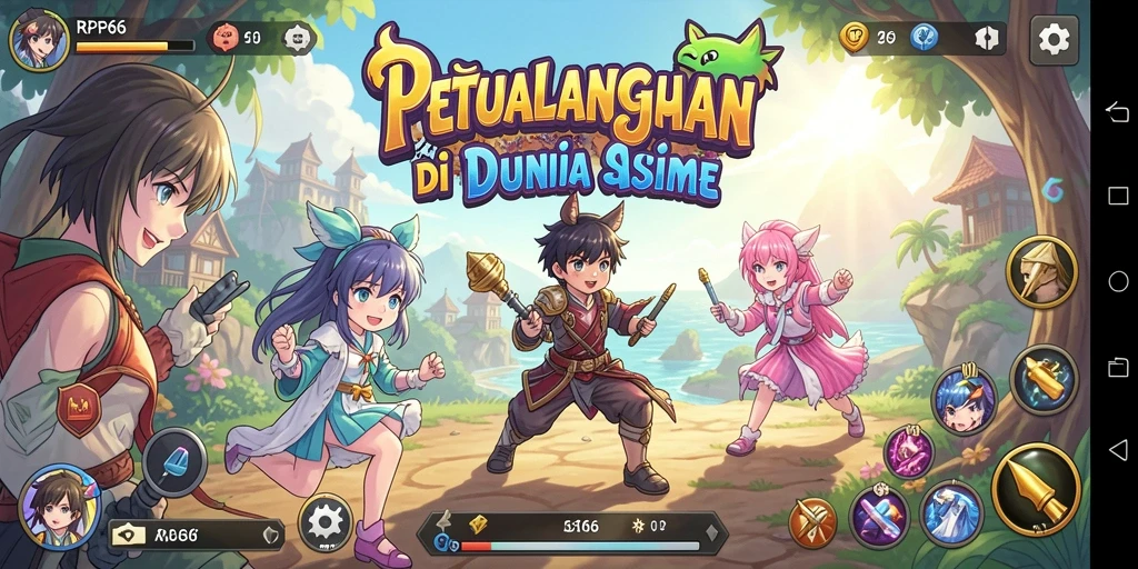 Tampilan gameplay RP66 dengan grafik Anime yang menakjubkan.