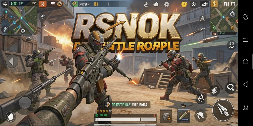 Tampilan seru dari pertempuran Battle Royale di RSNOK.