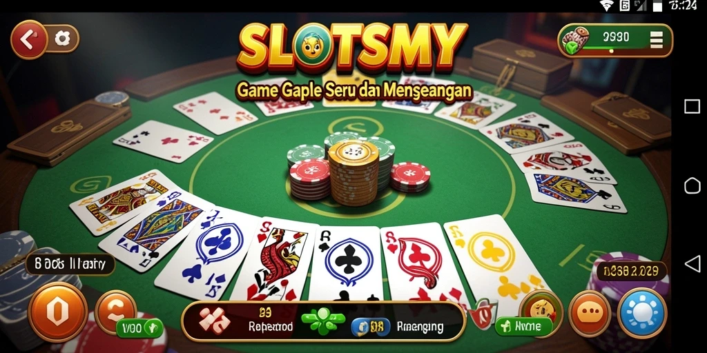 Screenshot gameplay SLOTSMY yang menunjukkan keseruan permainan Gaple.